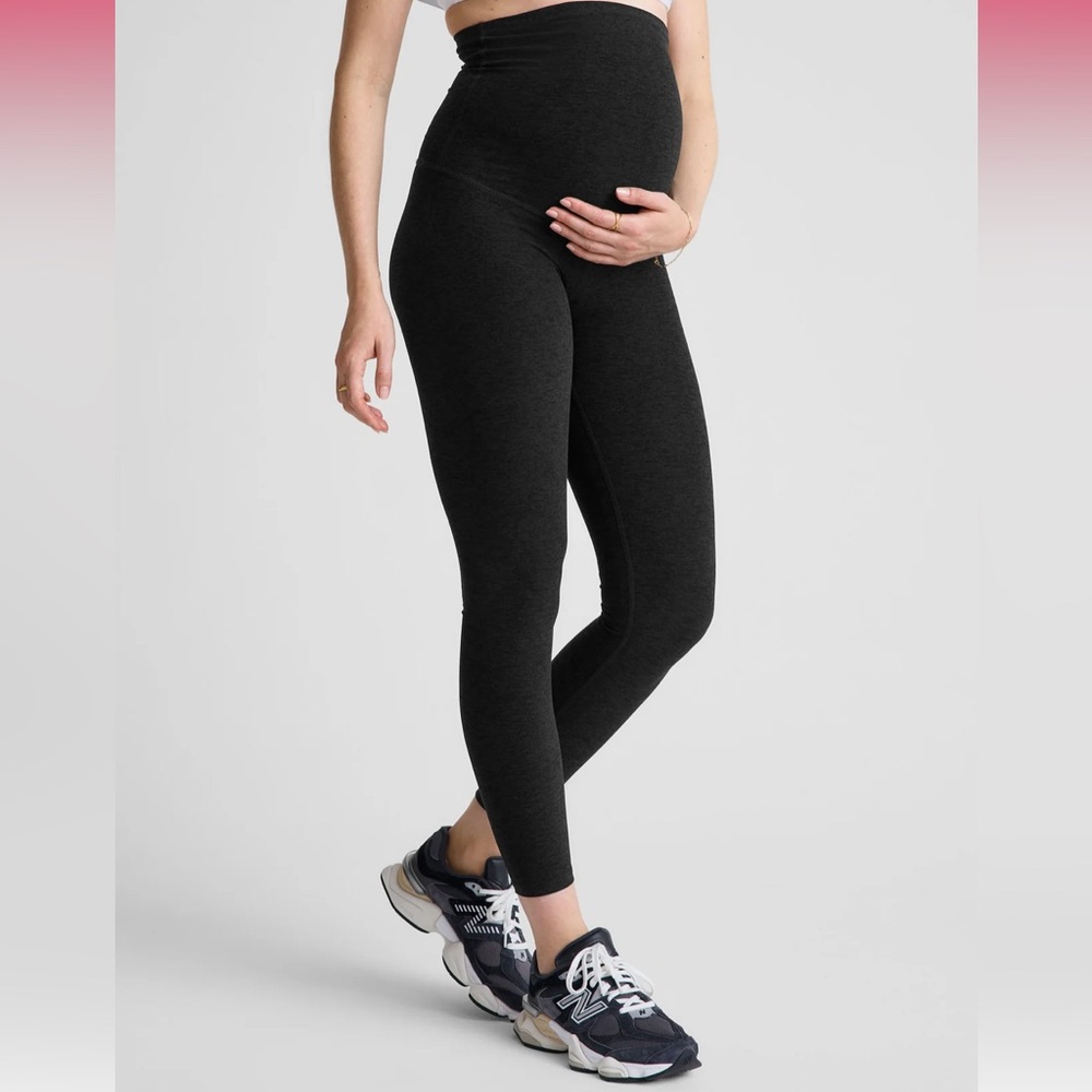 Spacedye Love the Bump Midi Maternity Legging Darkest Night